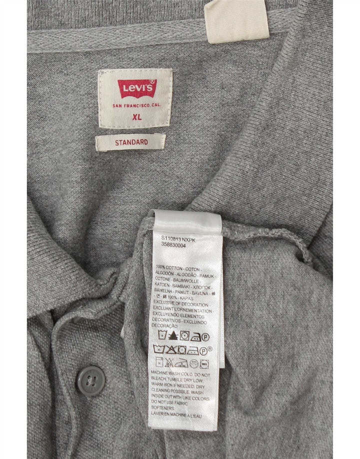 Cămașă polo standard pentru bărbați Levi's XL bumbac gri