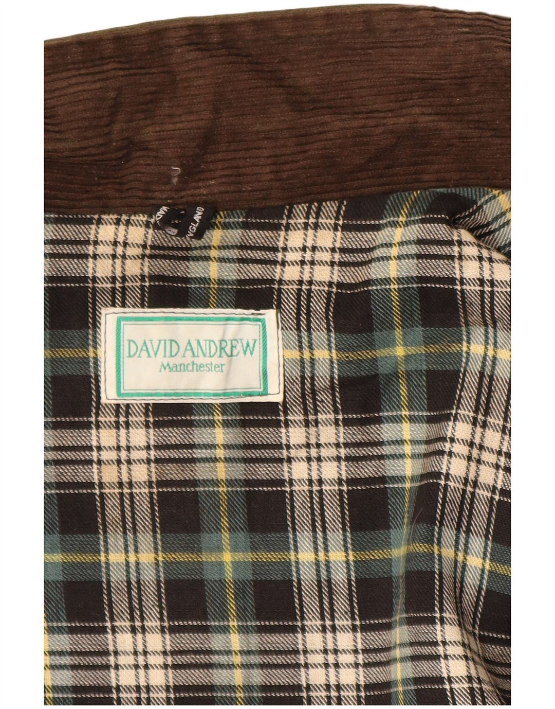 DAVID ANDREW Gilet Manchester din bumbac cerat pentru bărbați UK 40, bumbac mare kaki