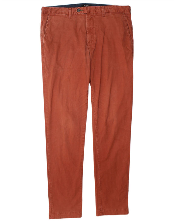 Pantaloni chino slim pentru bărbați Ted Baker L34 L33 bumbac maro