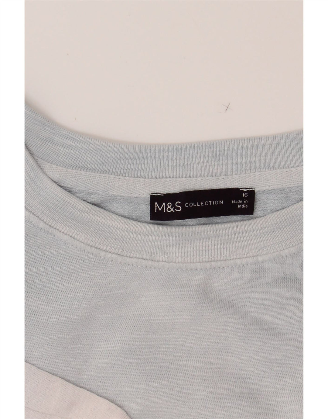 MARKS & SPENCER Womens Sweatshirt Jumper UK 16 Large Pink Colourblock Vintage Marks & Spencer and Second-Hand Marks & Spencer from Messina Hembry 