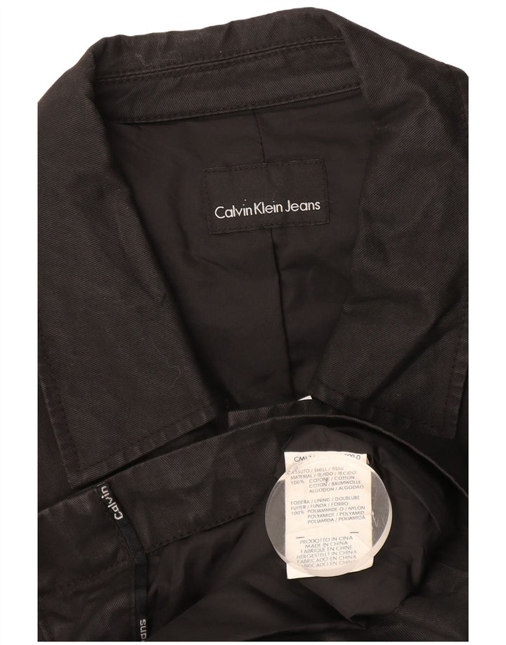 Jachetă militară pentru bărbați Calvin Klein UK 38, bumbac mediu negru