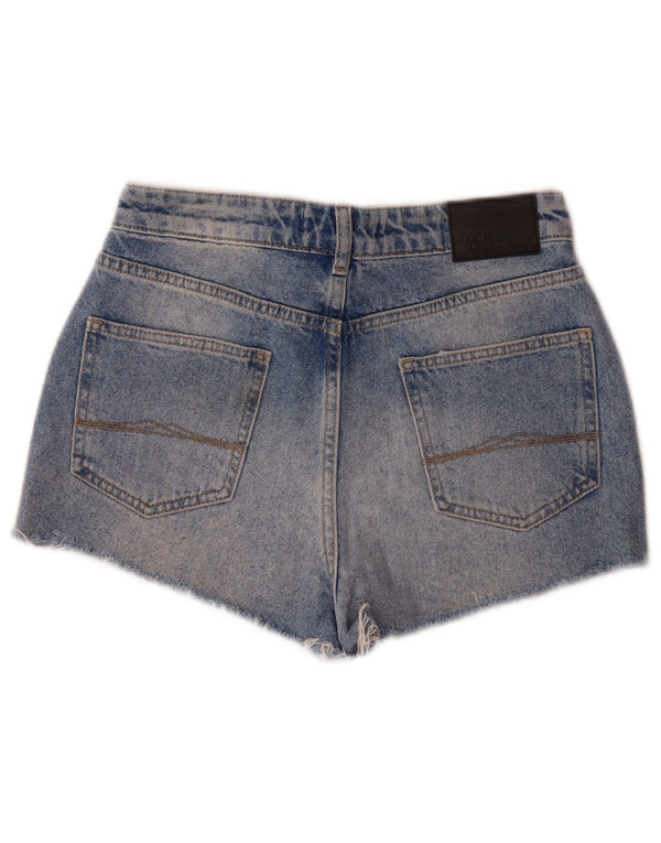 Pantaloni scurti Jack Wills pentru femei Salcombe cu talie înaltă din denim UK 8 Small W28 Blue