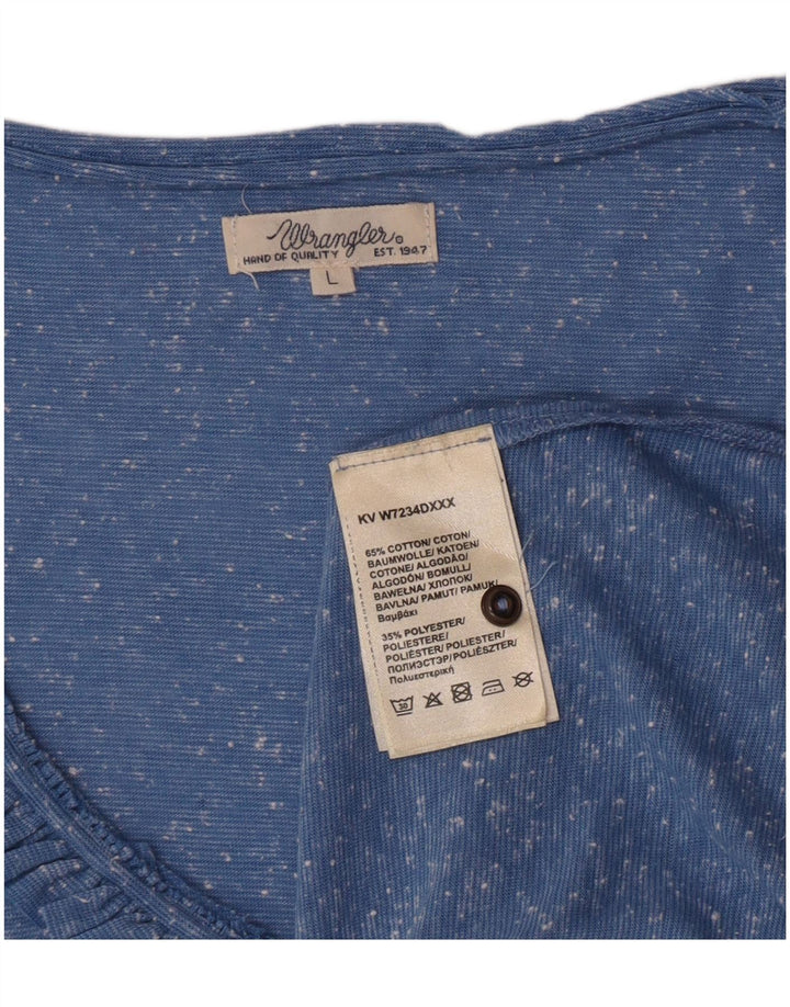 Bluză Wrangler pentru femei UK 14, mare, albastru, bumbac cu pete