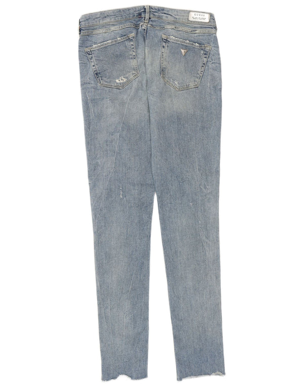 Blugi skinny distressed pentru femei Guess W30 L32 bumbac albastru