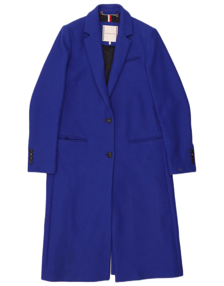 Palton Tommy Hilfiger pentru femei UK 10 Small Blue Wool