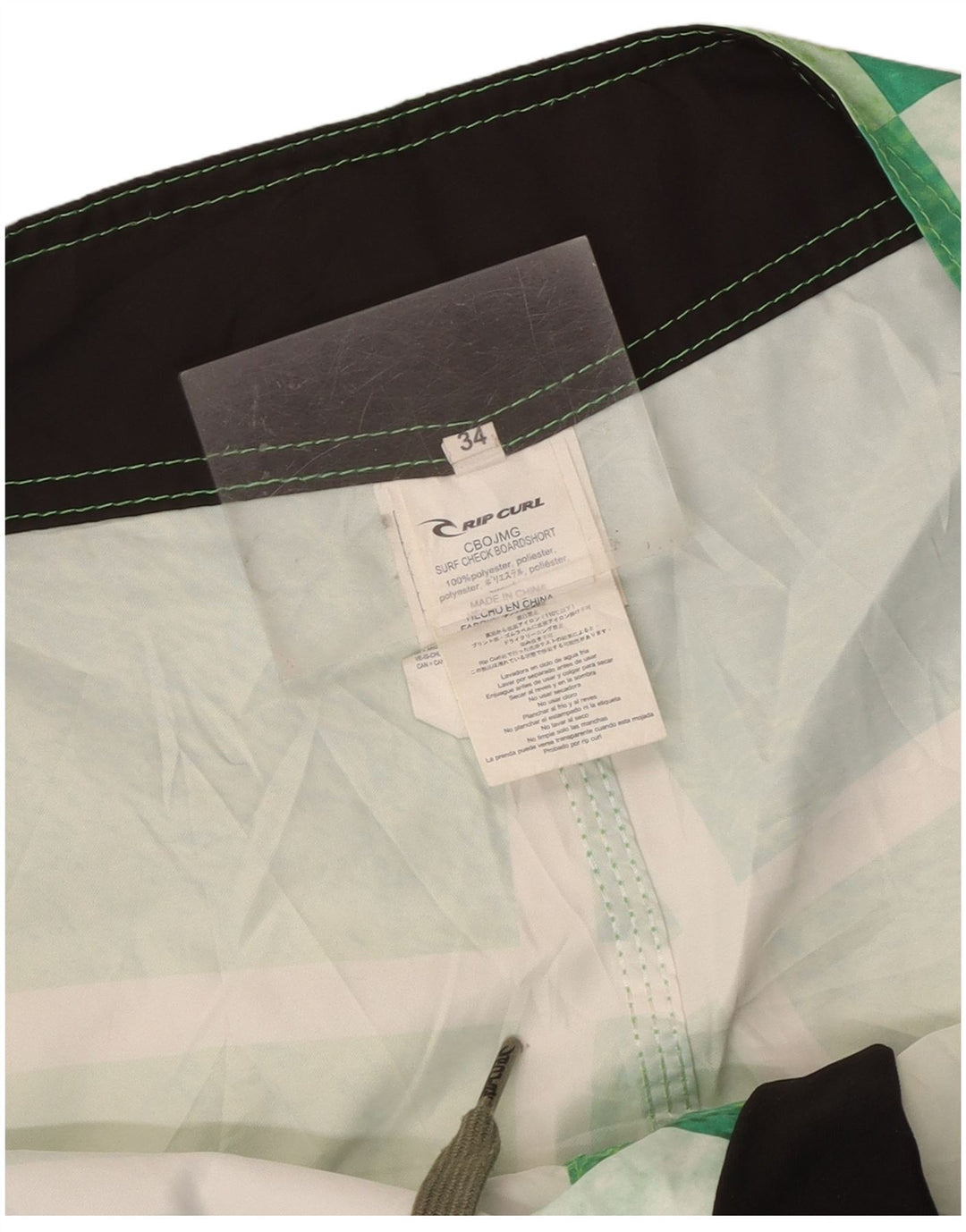 Pantaloni scurți de înot grafic pentru bărbați Rip Curl, poliester cu carouri mari, verde
