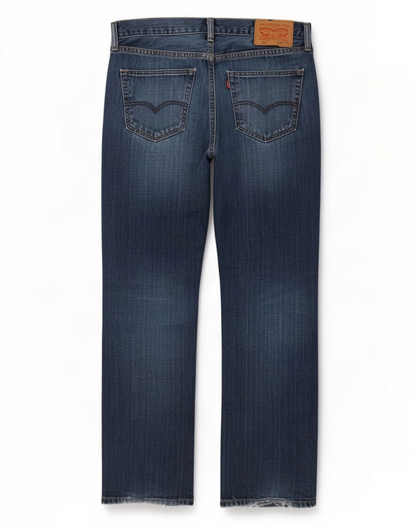 Blugi pentru bărbați Levi's 527 Bootcut W34 L32 Bumbac bleumarin