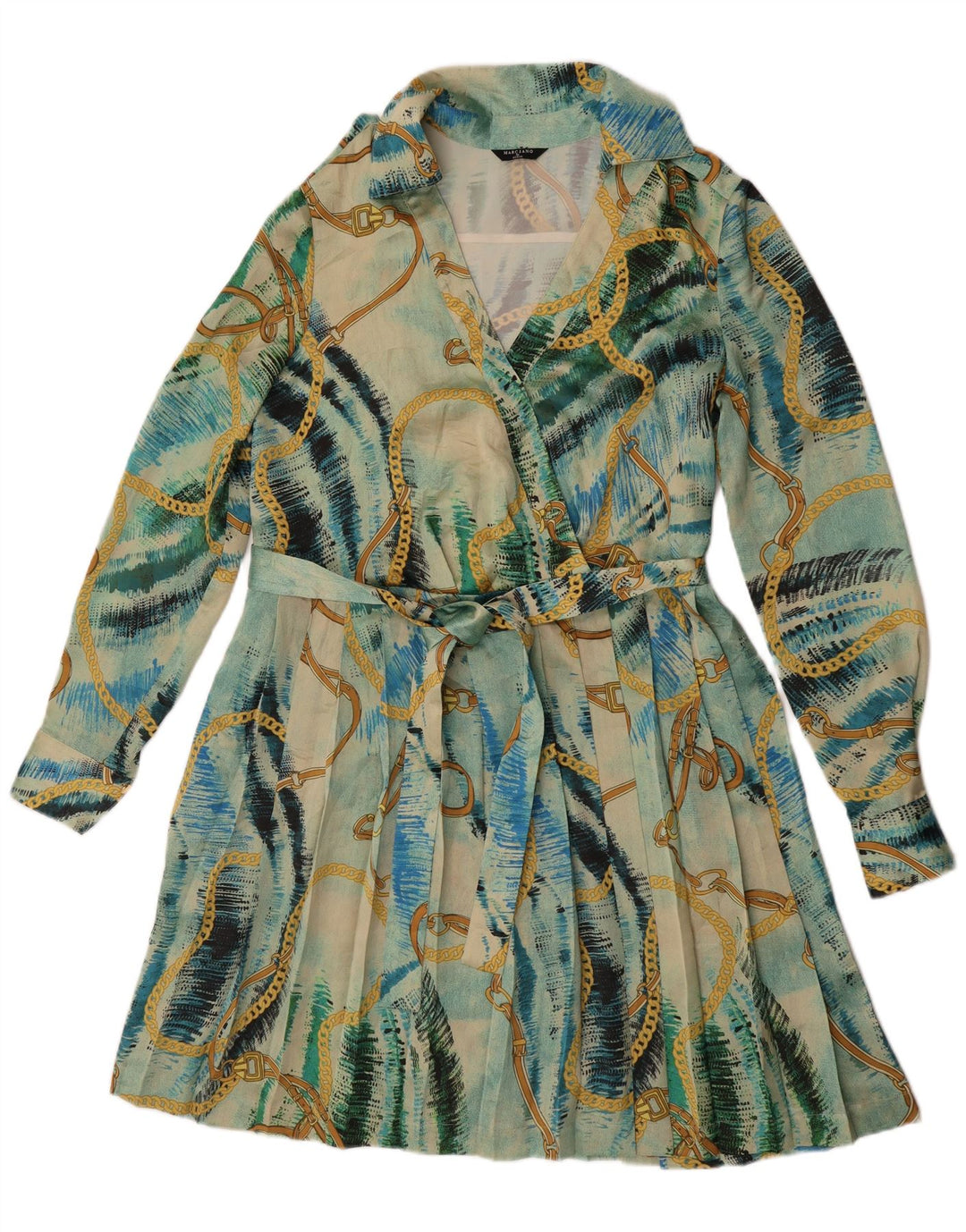 Rochie A-Line pentru femei Guess By Marciano, cu model abstract, US 6 Medium Blue