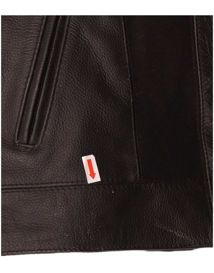 Jachetă motociclist din piele pentru femei LEWIS UK 18 XL, piele neagră