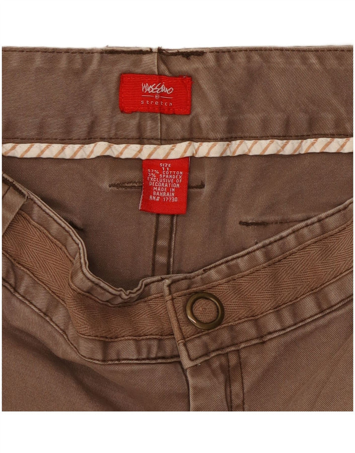 Pantaloni casual pentru femei MOSSIMO Bootcut US 11 Large W32 L31 Maro Bumbac