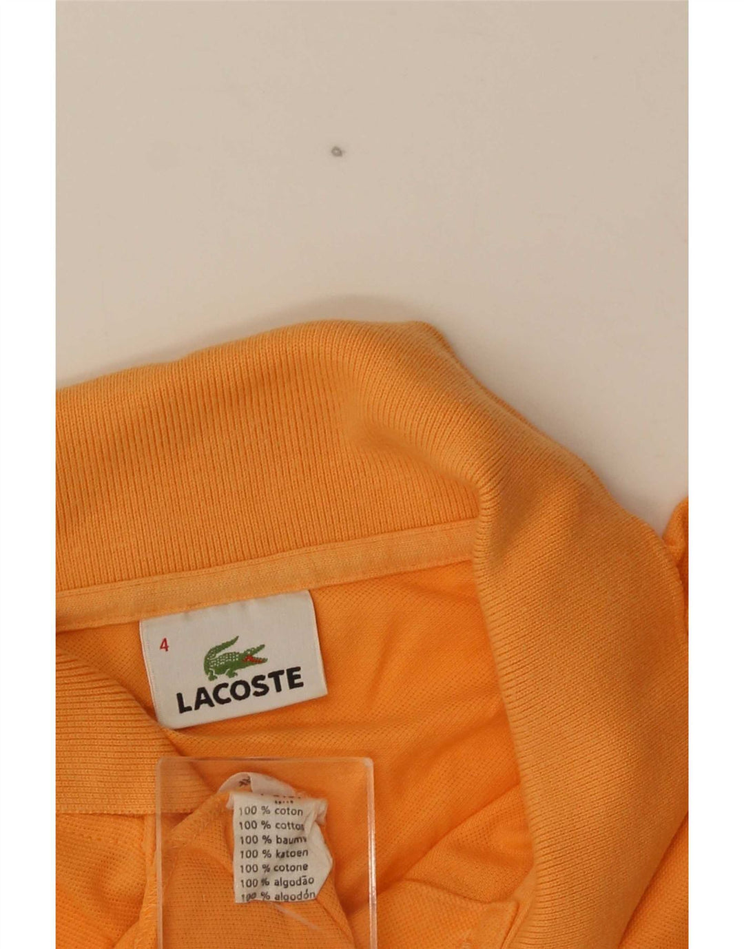 Tricou polo Lacoste pentru bărbați mărimea 4 bumbac portocaliu mediu