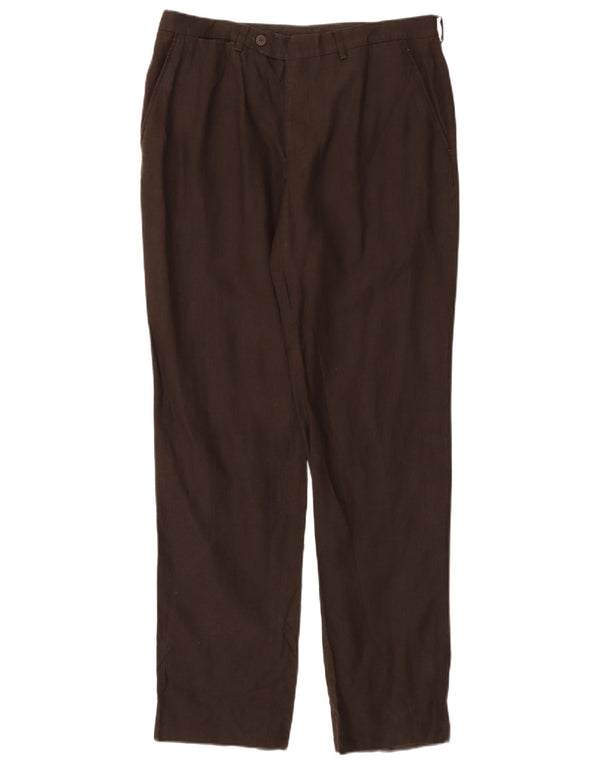 MASSIMO DUTTI Pantaloni Chino Drepți Femei EU 44 Large W34 L30 Maro