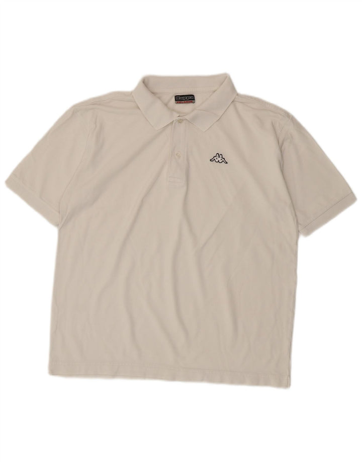 Cămașă polo pentru bărbați Kappa 2XL alb