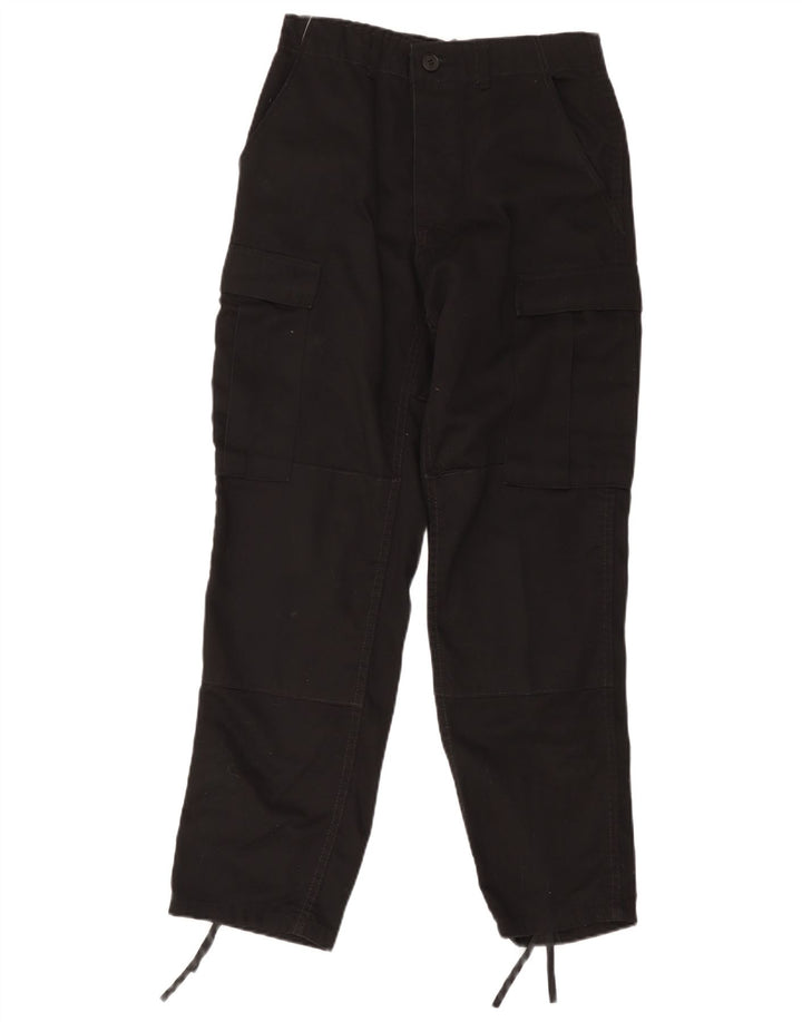 Pantaloni cargo obișnuiți pentru femei vintage, mici, W28 L30, bumbac negru