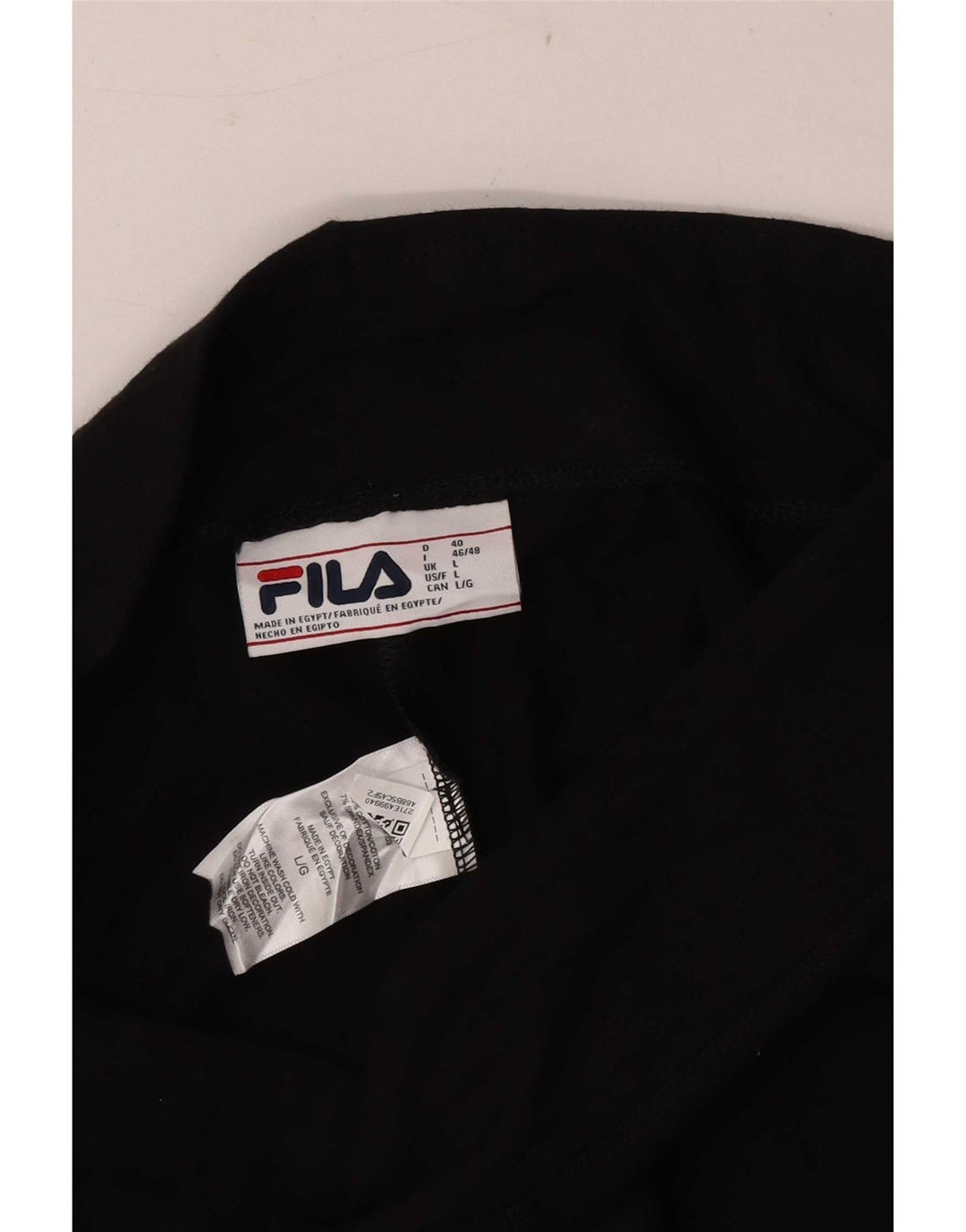 Leggings crop cu grafic pentru femei Fila, bumbac negru mare