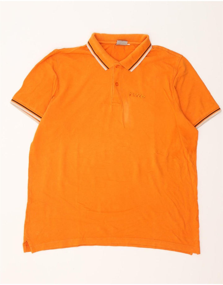 LOTTO Mens Polo Shirt XL Orange Vintage Lotto and Second-Hand Lotto from Messina Hembry 