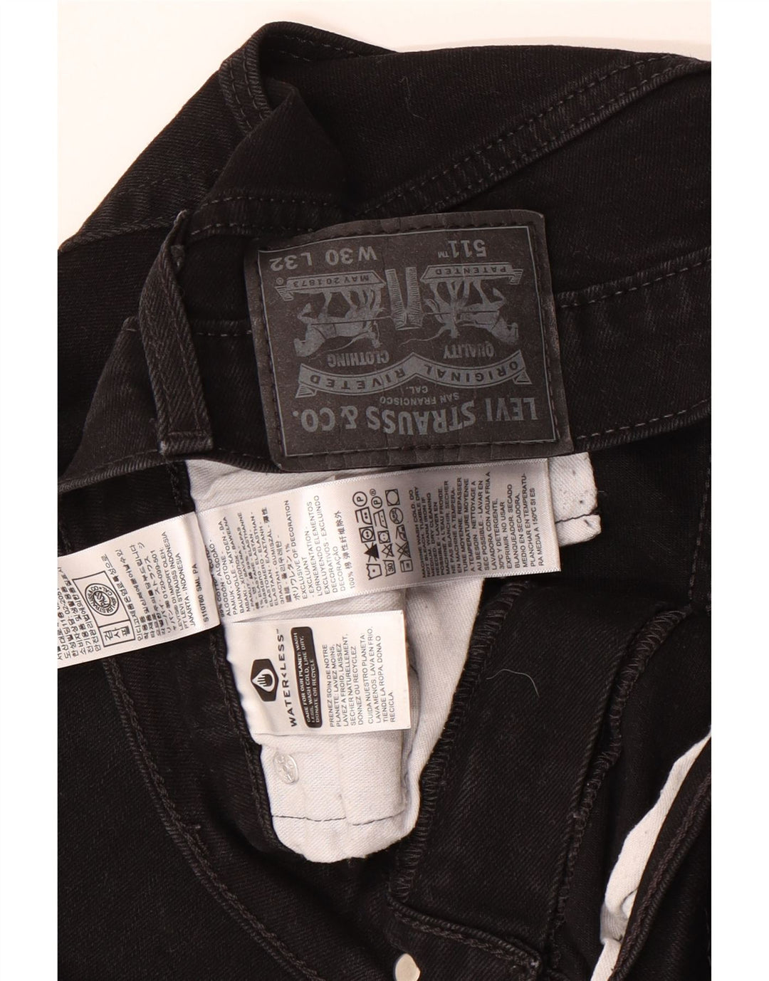 Blugi Levi's 511 Slim pentru bărbați W30 L32 bumbac negru