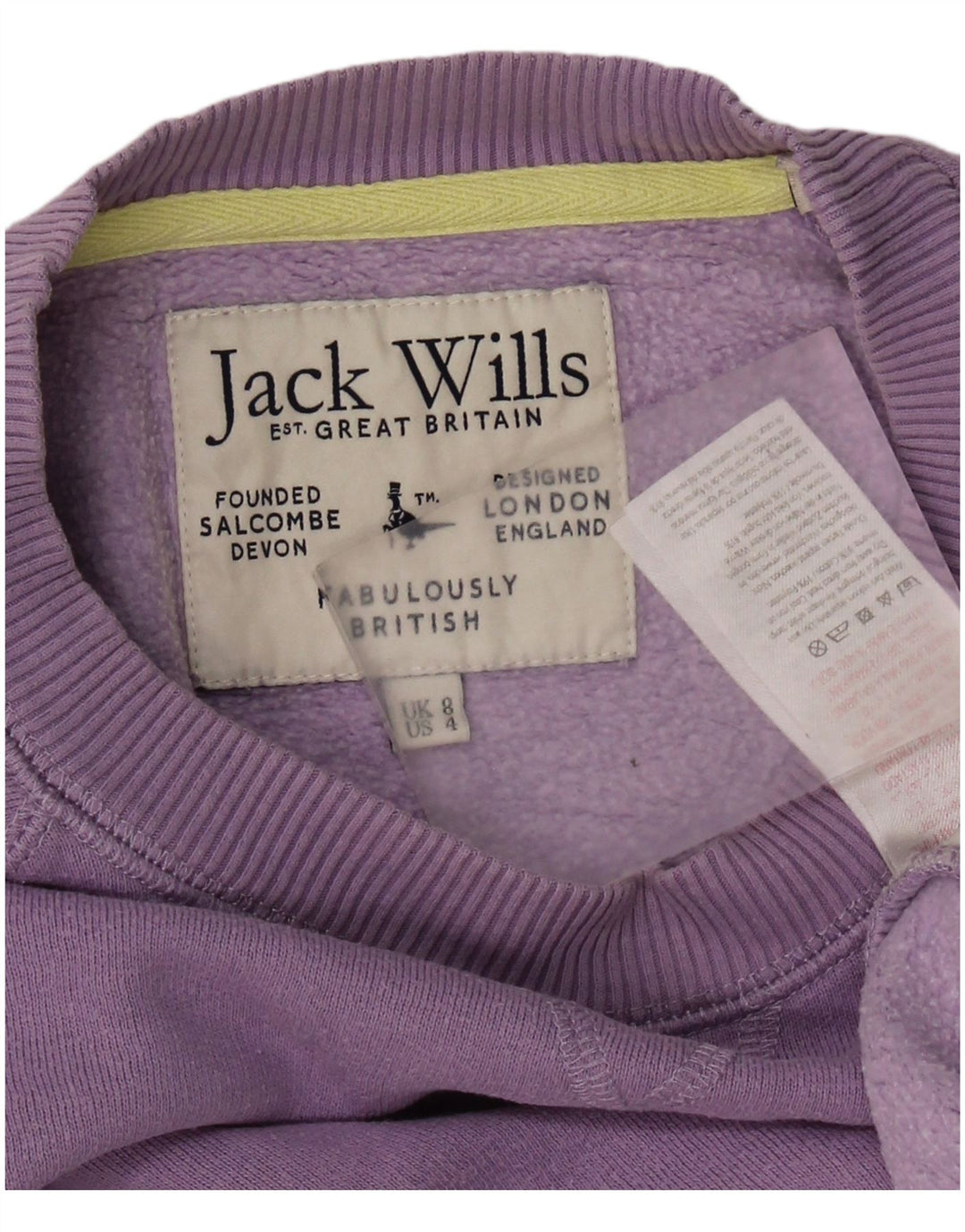 JACK WILLS Hanorac supradimensionat pentru femei, UK 8 Mic violet