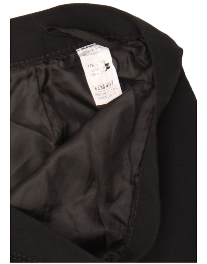 Fusta creion pentru femei Marks & Spencer UK 10 Small W28 Poliester negru