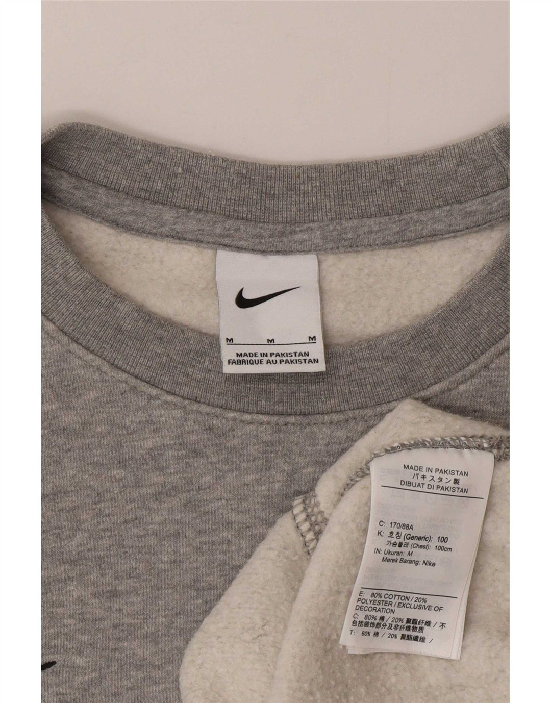 Pulover Nike pentru bărbați, bumbac, gri mediu