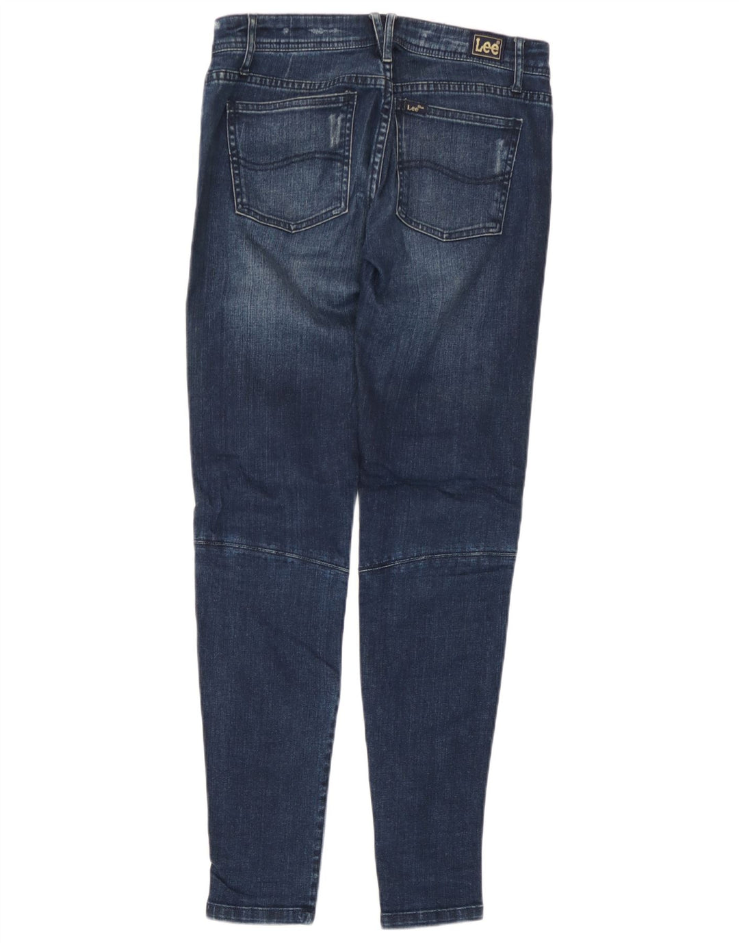 Blugi skinny Lee pentru femei Licks distressed US 9 Medium W30 L30 Bleumarin