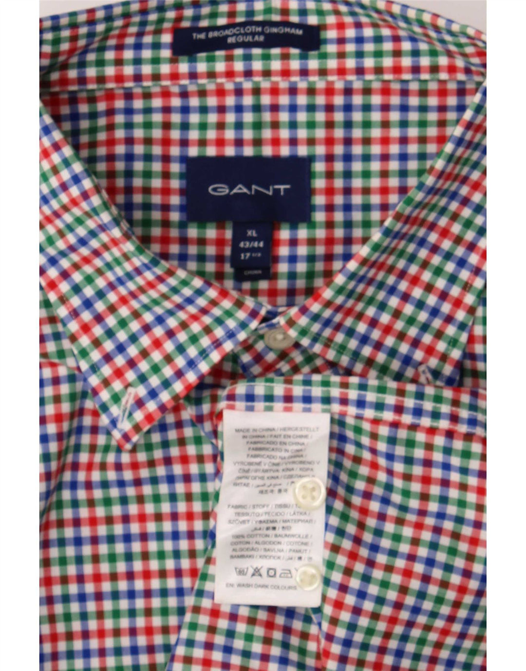 Cămașă cu mânecă scurtă pentru bărbați Gant Mărimea 17 1/2 XL, multicoloră