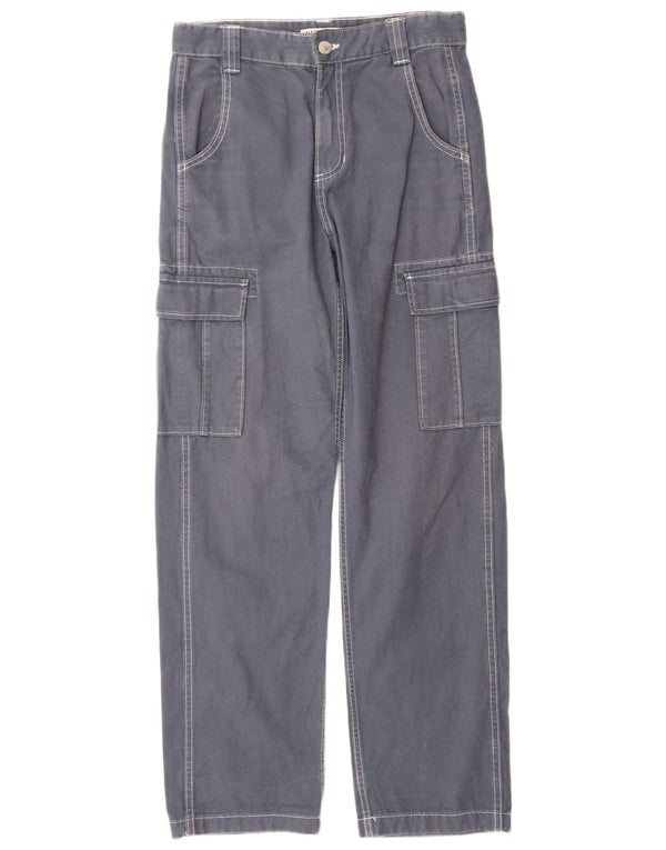 Pantaloni Drepți Cargo Zara Bărbați EU 36 XS L29 L30 Albastru Bumbac
