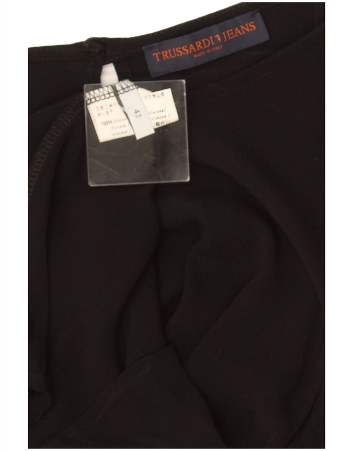 Bluză cu mânecă lungă pentru femei Trussardi Jeans Top IT 42 Medium Black Viscose