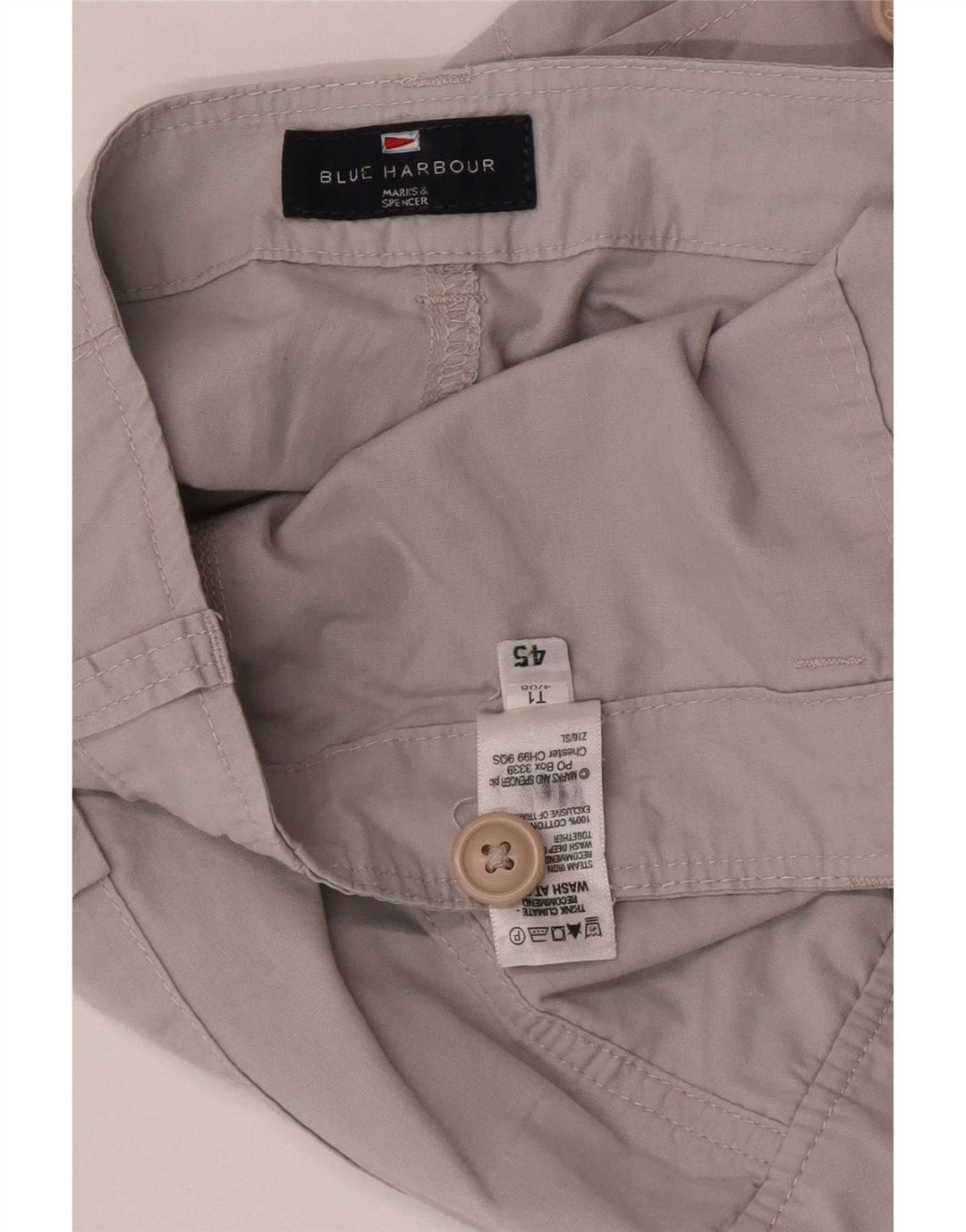 Pantaloni scurți pentru bărbați Marks & Spencer Blue Harbour Cargo W36, bumbac gri mare