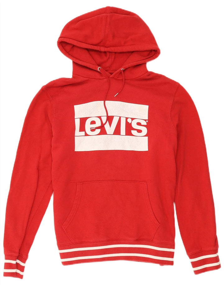 Pulover Levi's pentru bărbați cu capota, roșu mediu, color block