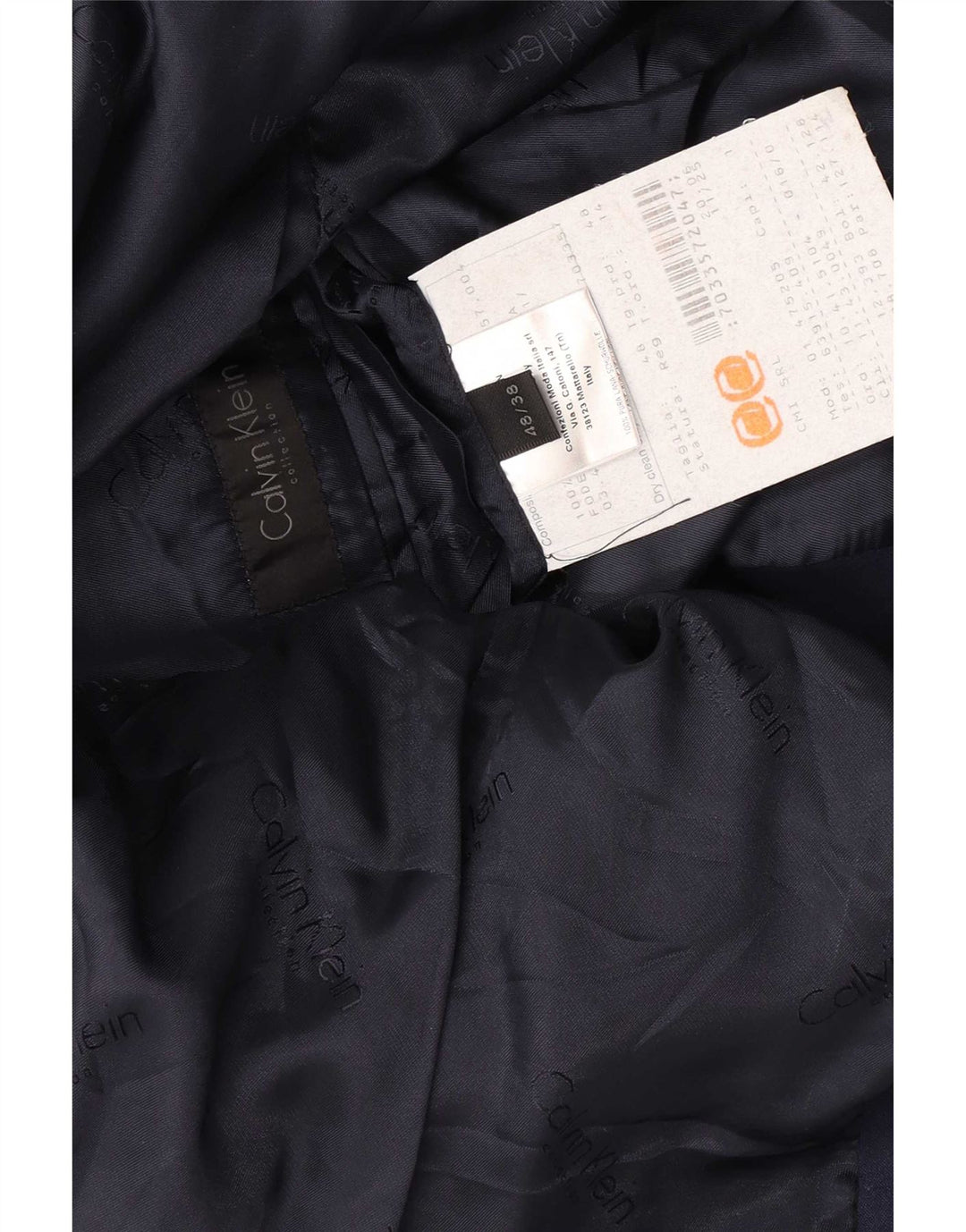 Jachetă Calvin Klein pentru bărbați cu 1 buton IT 48 Lână medie bleumarin