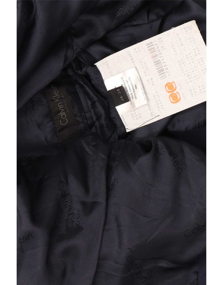 Jachetă Calvin Klein pentru bărbați cu 1 buton IT 48 Lână medie bleumarin