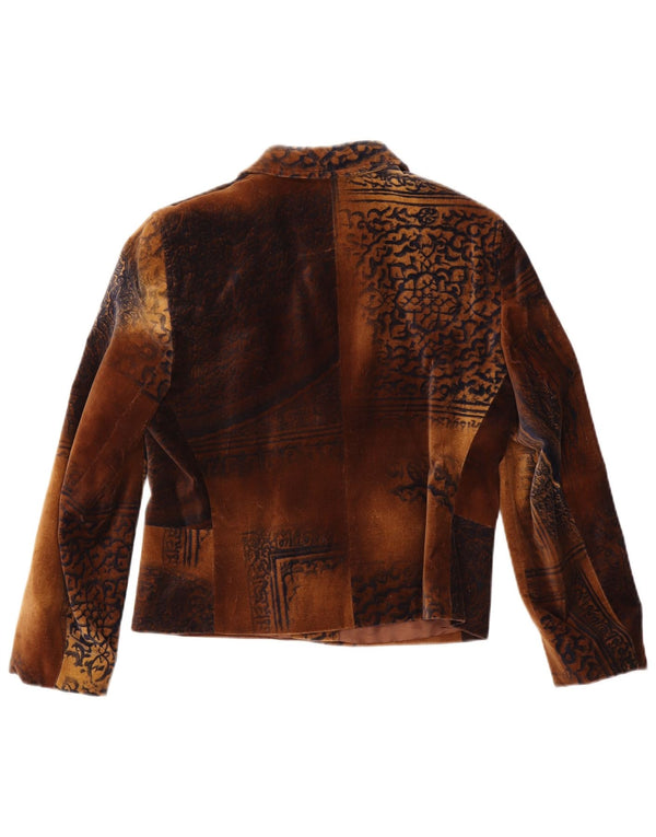 Jachetă Taifun pentru femei din catifea cu 4 nasturi, UK 12, maro mediu cachetaie