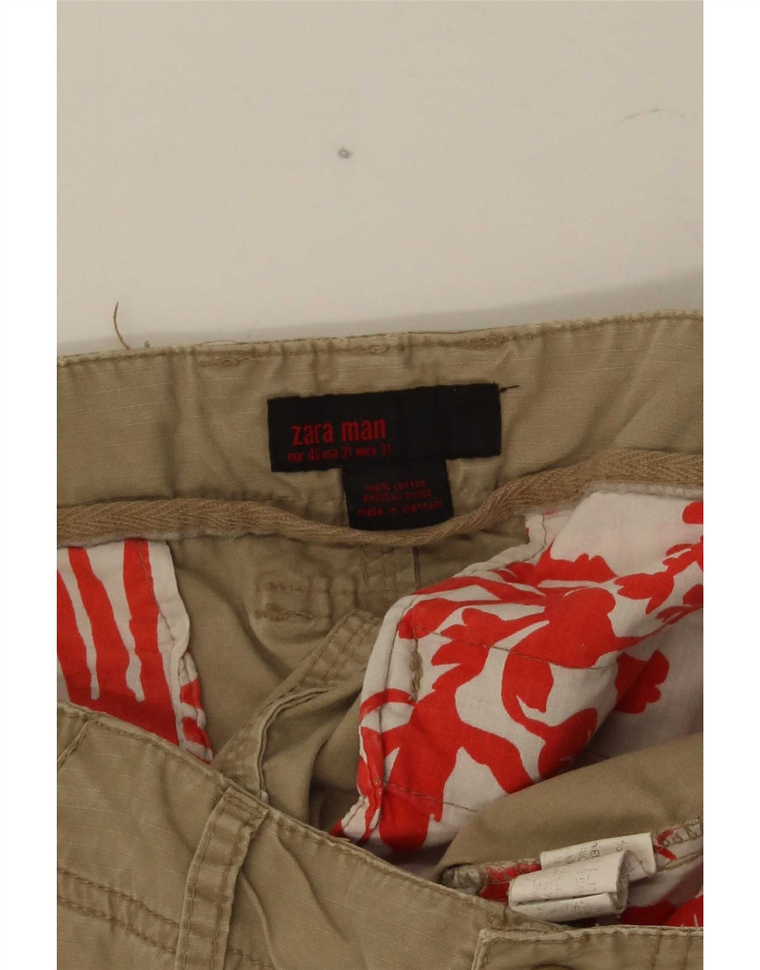 Pantaloni scurți cargo pentru bărbați Zara EU 40 Medium W31 Bej Bumbac