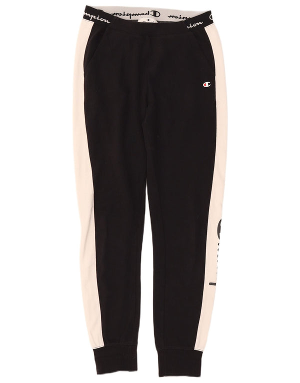 Pantaloni de trening pentru femei Champion Pantaloni de jogging UK 10 Small Black Colorblock