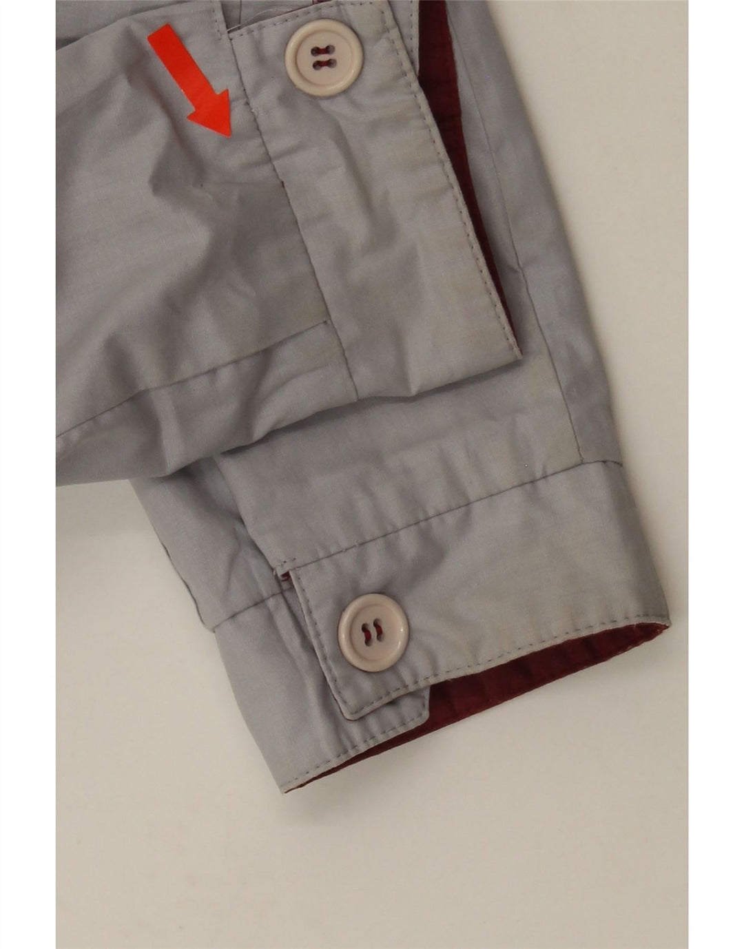 VINTAGE Mens Reversible Jacket IT 48 Medium Red Colourblock Polyester Vintage Vintage and Second-Hand Vintage from Messina Hembry 