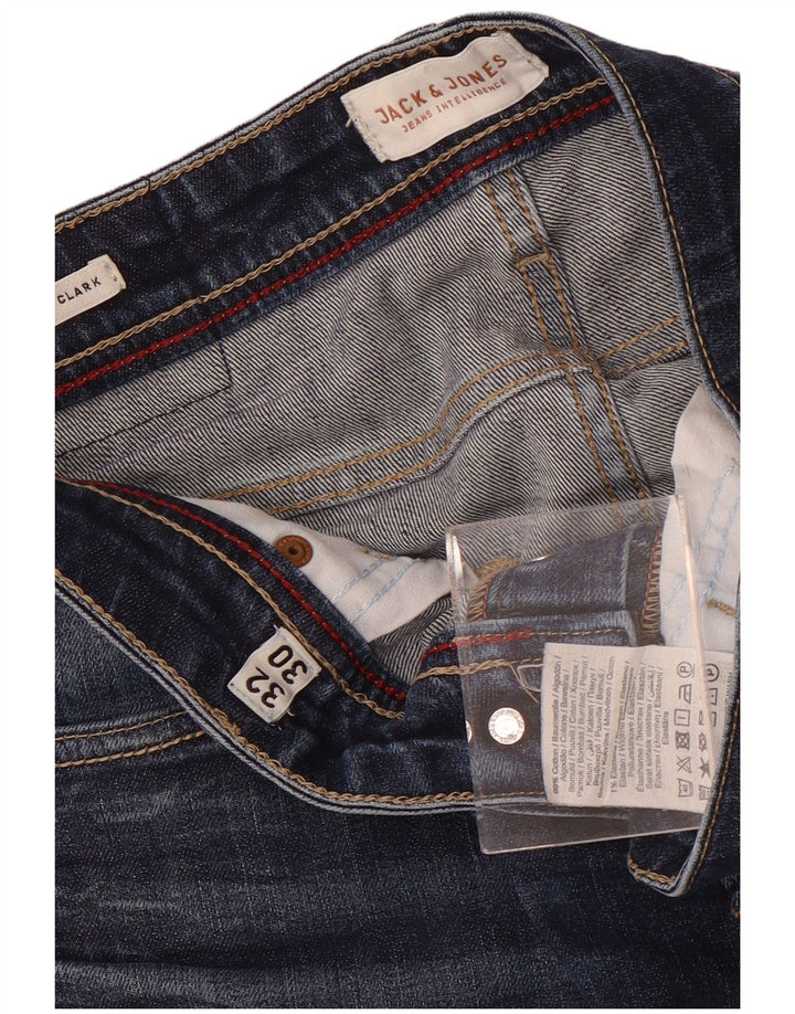 Blugi pentru bărbați Jack & Jones Clark drepte W32 L30 bumbac albastru