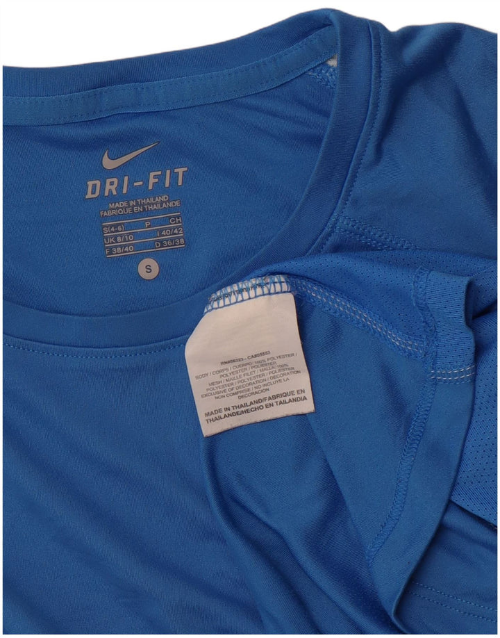 Tricou NIKE Dri Fit pentru femei, Marea Britanie 8/10, poliester, albastru, sport