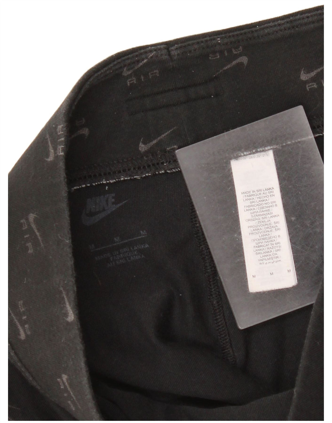 Leggings grafic Nike pentru femei UK 12, bumbac mediu negru