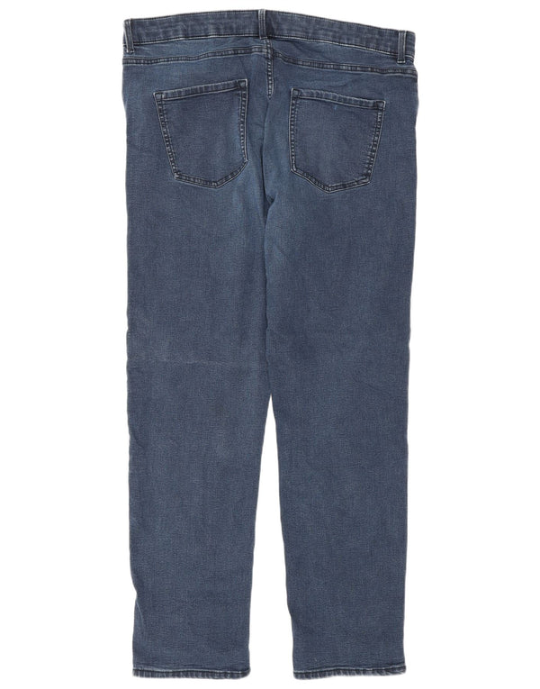 Blugi drepti pentru femei Marks & Spencer UK 18 XL W38 L30 Bumbac albastru