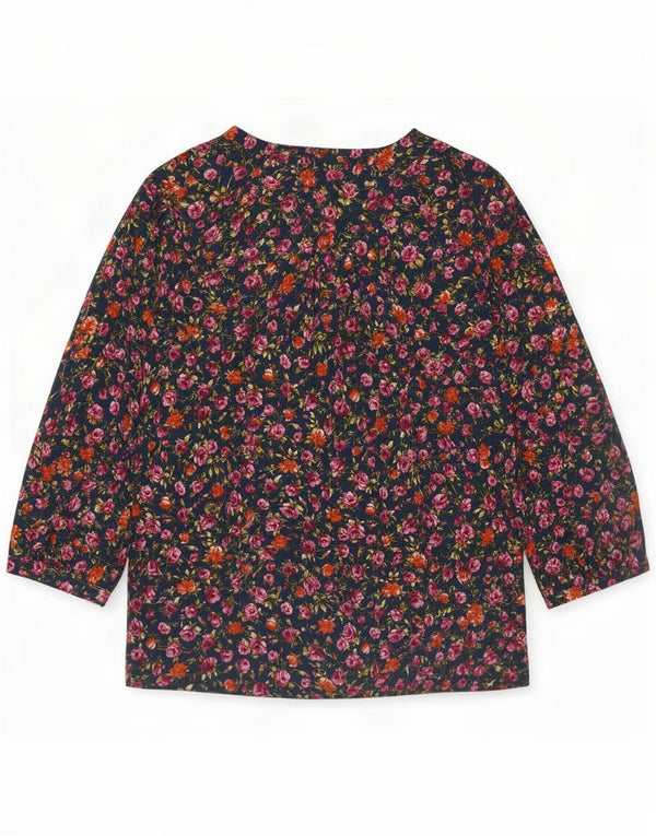 Bluză pentru femei Zara cu mâneci 3/4 UK 16, mare, multicoloră, florală