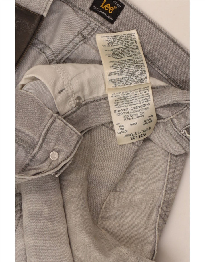 Blugi drepti pentru bărbați LEE W33 L32 gri