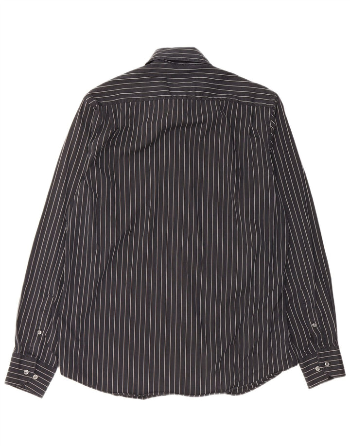 Cămașă Massimo Dutti pentru bărbați, cu dungi negre medii