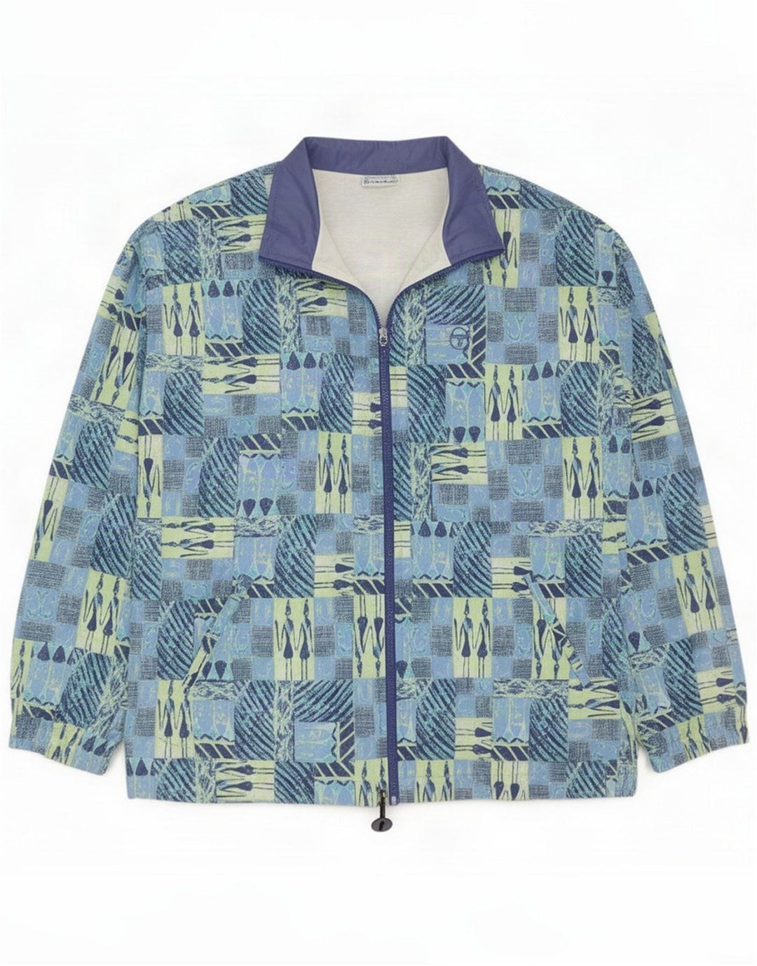 Jachetă de trening pentru bărbați Sergio Tacchini IT 48 Medium Blue Patchwork