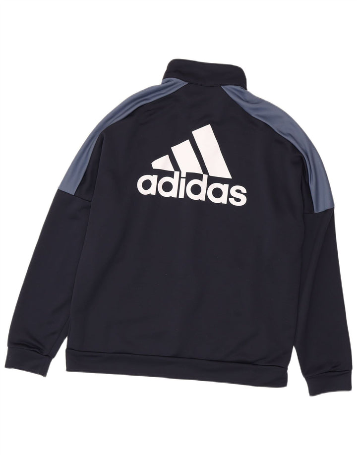 Jachetă de trening grafică ADIDAS pentru bărbați XL, albastru bleumarin, color block