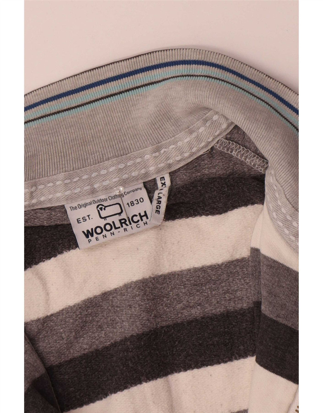 Jachetă de trening Woolrich pentru bărbați XL, bumbac cu dungi gri