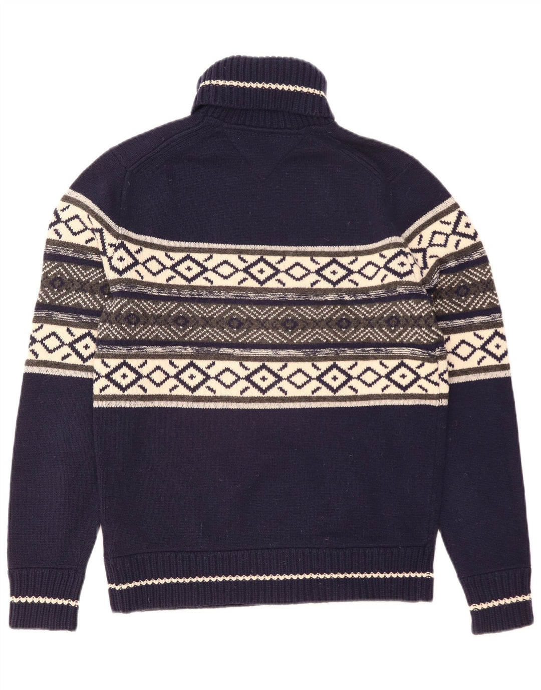 Pulover Tommy Hilfiger pentru bărbați cu gât rulat, mijlociu, bleumarin, Fair Isle