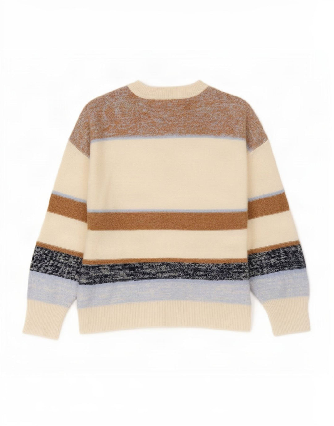 Pulover Reiss pentru bărbați, cu gât roșu, lână cu dungi mari, multicolore