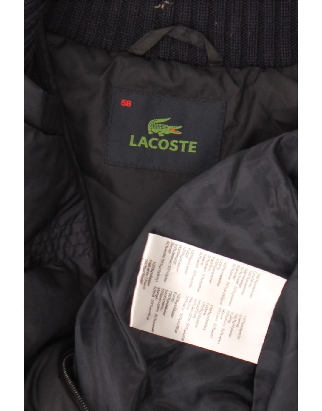 Gilet căptușit pentru bărbați Lacoste IT 58 3XL poliester bleumarin