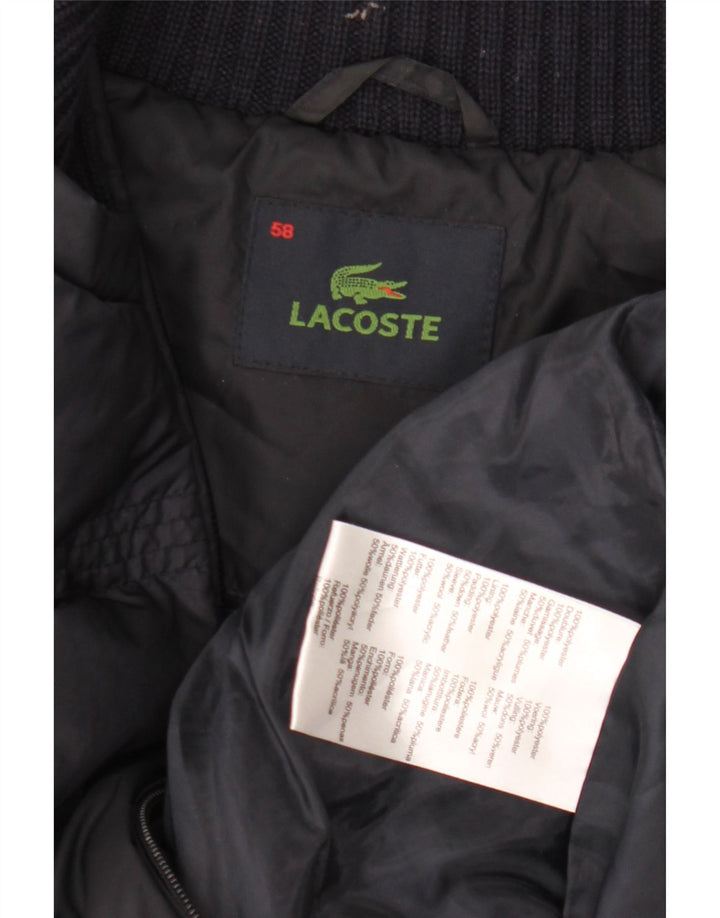 Gilet căptușit pentru bărbați Lacoste IT 58 3XL poliester bleumarin